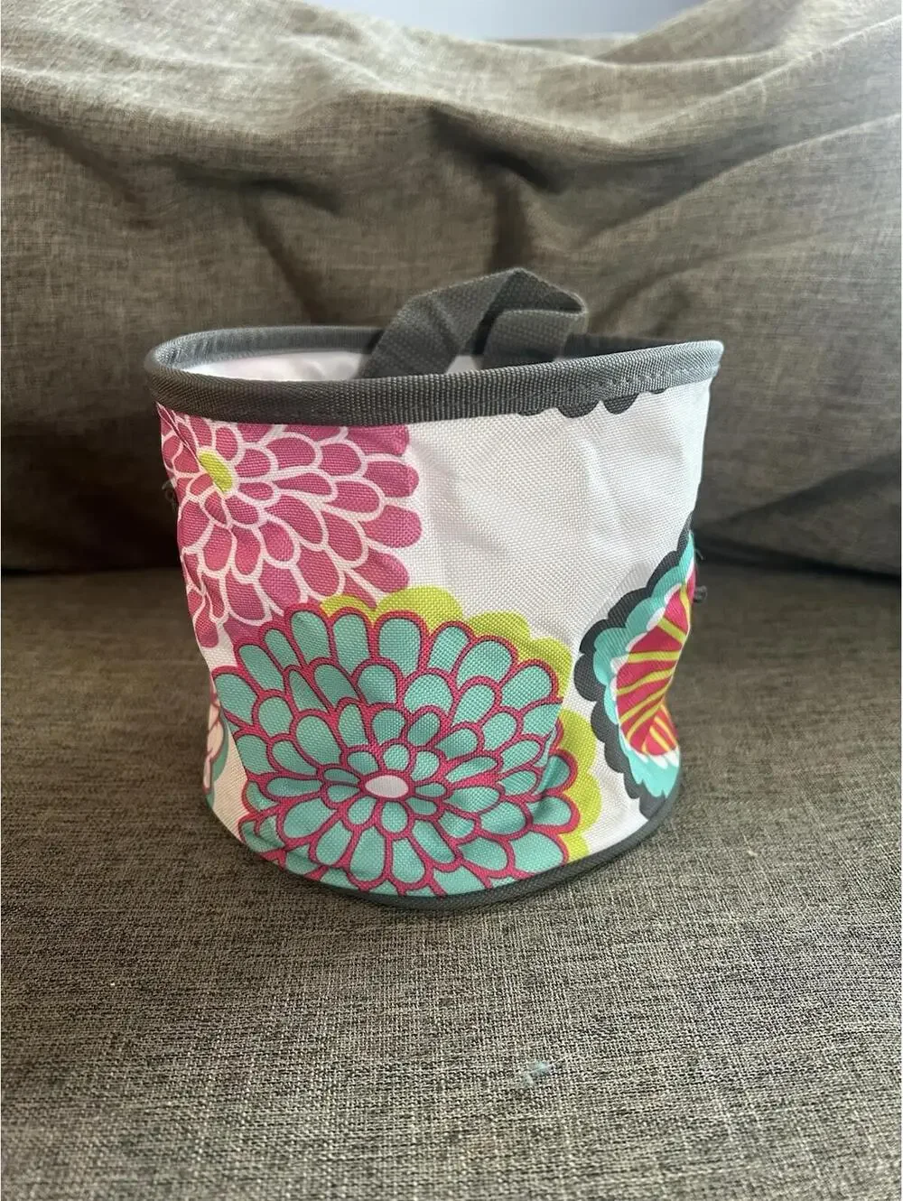 Thirty One Oh Snap Bin In Bubble Bloom Round Organization Caddy Floral New